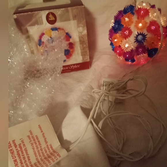 Vintage 2002 Enchanted Forest Christmas 60 Light Motion Sphere 5" 4 Functions - Picture 12 of 12
